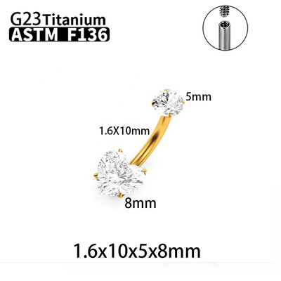 G23 titán szexi köldök gyűrűk piercing ASTM F136 cirkon nagykereskedés köldökös testékszerek nőknek