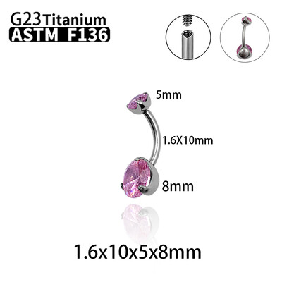 G23 titán szexi köldök gyűrűk piercing ASTM F136 cirkon nagykereskedés köldökös testékszerek nőknek