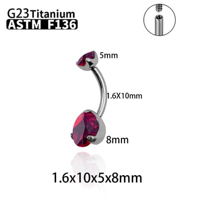 G23 titán szexi köldök gyűrűk piercing ASTM F136 cirkon nagykereskedés köldökös testékszerek nőknek