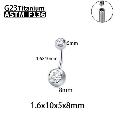 G23 titán szexi köldök gyűrűk piercing ASTM F136 cirkon nagykereskedés köldökös testékszerek nőknek