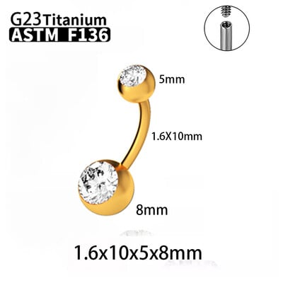 G23 titán szexi köldök gyűrűk piercing ASTM F136 cirkon nagykereskedés köldökös testékszerek nőknek