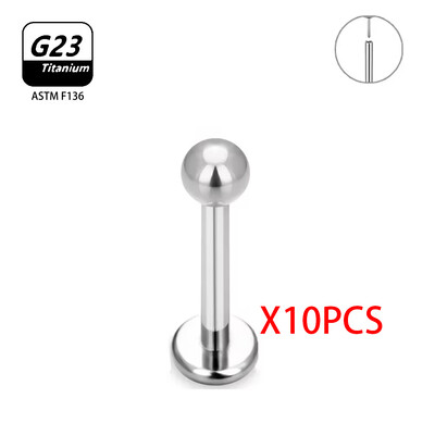 2/10 buc. Piercing din titan G23 pentru unghii nazale pentru femei, cercei cu știfturi Labret 16G, piercing cu zircon, bijuterii pentru corp.