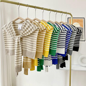 Șal tricotat în dungi Primăvară și toamnă femei pelerina încrucișată șal mic cu o cămașă cu o eșarfă de lână