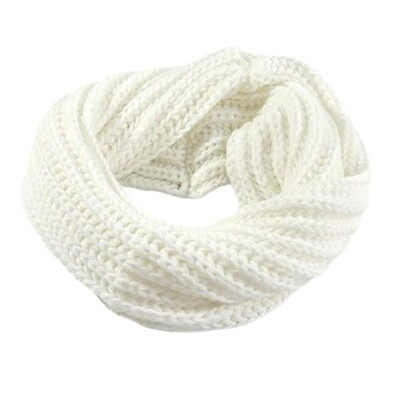 Iarnă Femei Bărbați Fire de lână tricotate caldă pentru gât Încălzitor de guler Eșarfă Wrap Cadou tricotat Inel Eșarfe Accesorii de îmbrăcăminte pentru femei