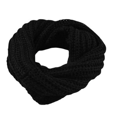 Iarnă Femei Bărbați Fire de lână tricotate caldă pentru gât Încălzitor de guler Eșarfă Wrap Cadou tricotat Inel Eșarfe Accesorii de îmbrăcăminte pentru femei