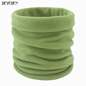 Lână polară solidă, unisex, tricotată, eșarfă caldă, iarnă, toamnă, inel, femei, bandană, șal, bărbați, bandă pentru gât, șal