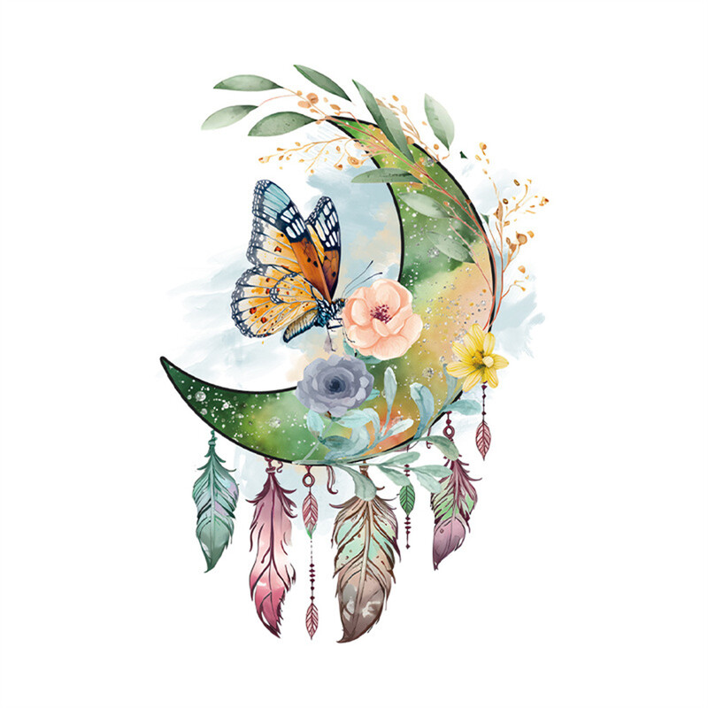 PVC Fluture Apărător de vise Modern Minimalist Autocolant de perete Decal Tapet Decor pentru dormitor Camera de zi (30x60cm)