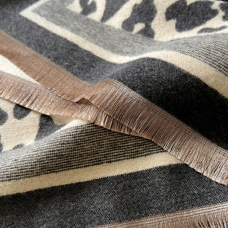 Nová dámska šatka 2024, luxusná jesenná zimná teplá vintage leopardia potlač, šatka Pashmina Mujer Femme Foulard Bufanda