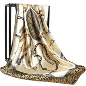 90*90 см модни шалове дамски шал щампа копринен сатен хиджаб дамска бандана луксозна марка квадратна дамска бандана фулар заглушител