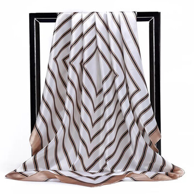 90*90 см модни шалове дамски шал щампа копринен сатен хиджаб дамска бандана луксозна марка квадратна дамска бандана фулар заглушител