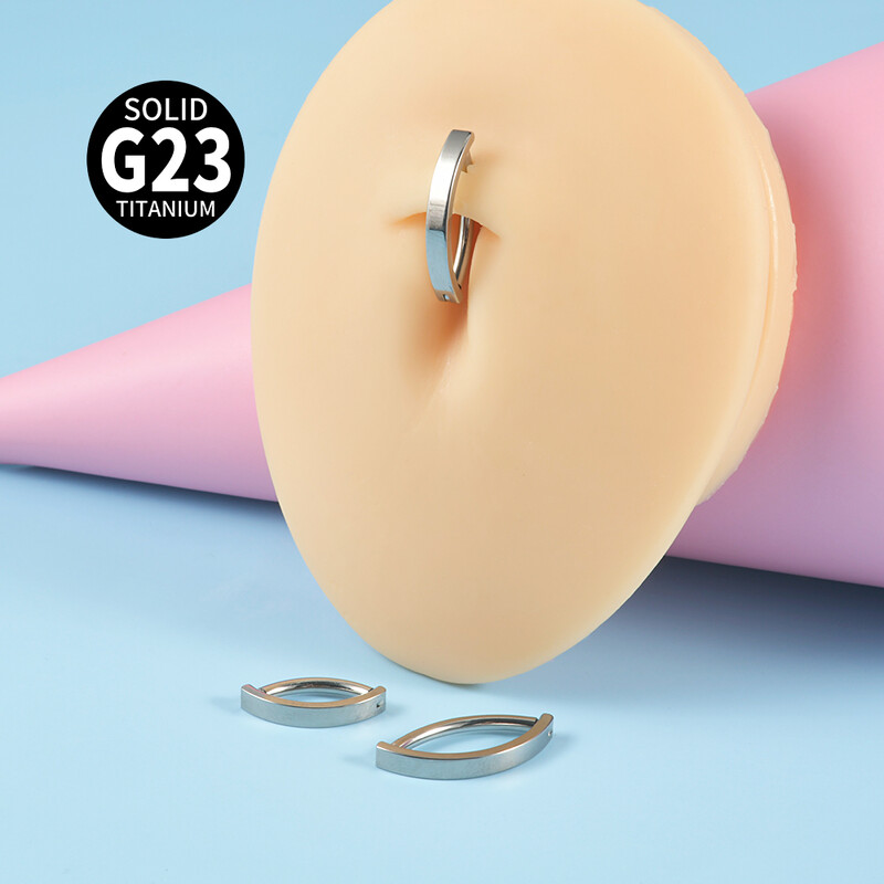 1PC G23 Titāna nabas pīrsings Fire Opal Vienkāršs nabas gredzens Cz Reversi izliekts Glossy Snap vēdera pīrsings ķermeņa rotaslietas