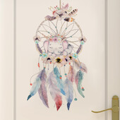 Álomfogó toll szélcsengő fali matrica gyerekszoba dekoráció a hálószobához. Édes nappali fali matricák