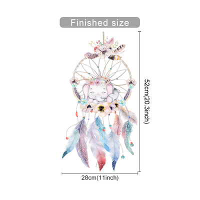 Álomfogó toll szélcsengő fali matrica gyerekszoba dekoráció a hálószobához. Édes nappali fali matricák