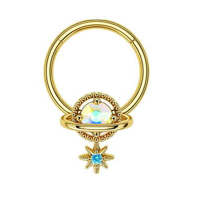 1 ks Moon Planet Septum Hoop Clicker Dangle Nose Ring Star Helix Hoop Heavy Cartilage Scorpion Scorpion