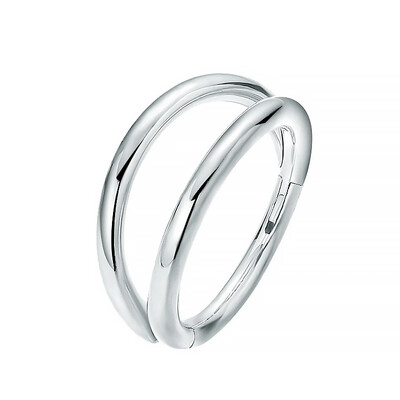 Punk sebészeti acél szegmens Tragus Helix porc fülbevaló orrgyűrű Septum Clicker kagyló háromrétegű orrlyuk piercing ékszer