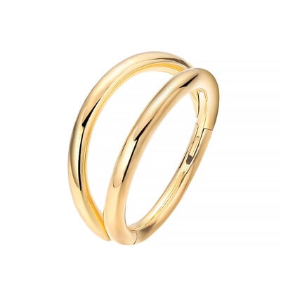 Punk sebészeti acél szegmens Tragus Helix porc fülbevaló orrgyűrű Septum Clicker kagyló háromrétegű orrlyuk piercing ékszer