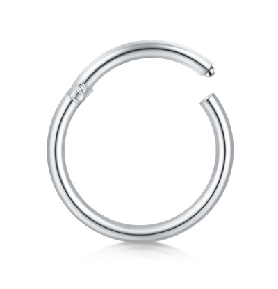 Punk sebészeti acél szegmens Tragus Helix porc fülbevaló orrgyűrű Septum Clicker kagyló háromrétegű orrlyuk piercing ékszer