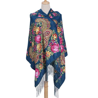 2023 Vyšívané šály Dámske dizajnérske dámske zimné šály Pashmina kvetinové bufandy Foulard teplé hidžábové zábaly cestovné štóly