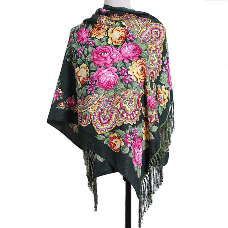 2023 Vyšívané šály Dámske dizajnérske dámske zimné šály Pashmina kvetinové bufandy Foulard teplé hidžábové zábaly cestovné štóly