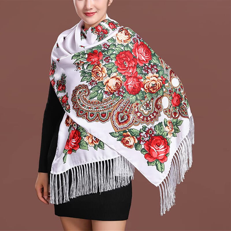 2023 Vyšívané šály Dámske dizajnérske dámske zimné šály Pashmina kvetinové bufandy Foulard teplé hidžábové zábaly cestovné štóly