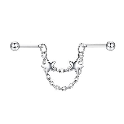 Moda dublu piercing lanț cercei industrial piercing lanț cercei ciucuri cartilaj Helix bijuterii