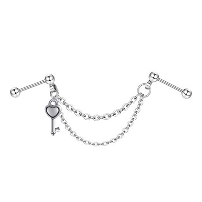 Moda dublu piercing lanț cercei industrial piercing lanț cercei ciucuri cartilaj Helix bijuterii