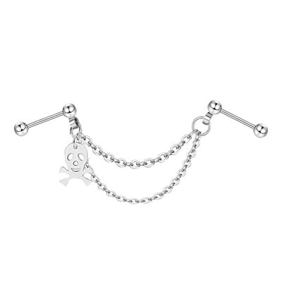 Moda dublu piercing lanț cercei industrial piercing lanț cercei ciucuri cartilaj Helix bijuterii