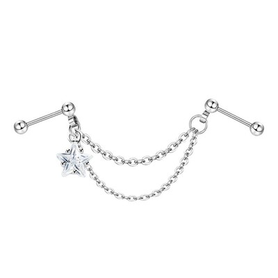 Moda dublu piercing lanț cercei industrial piercing lanț cercei ciucuri cartilaj Helix bijuterii