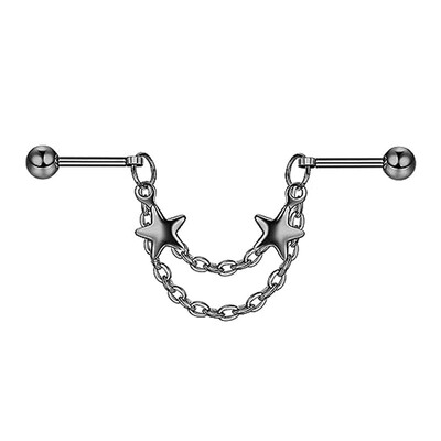 Moda dublu piercing lanț cercei industrial piercing lanț cercei ciucuri cartilaj Helix bijuterii