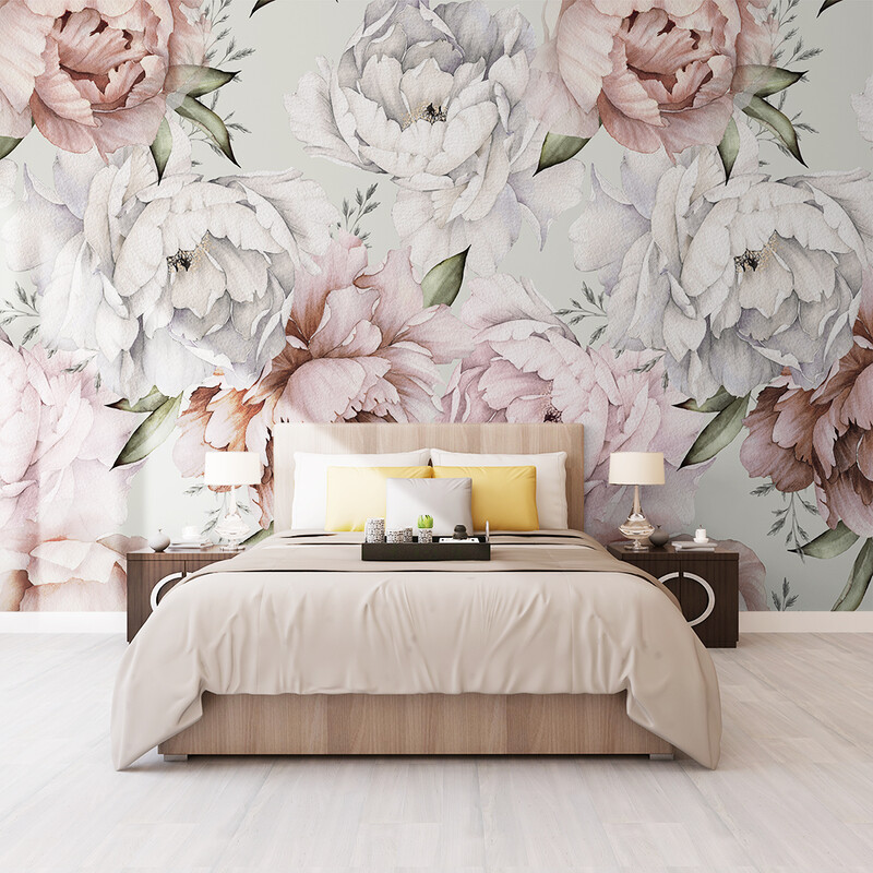 Egyedi fényképes 3d falfestmény tapéta kézzel festett bazsarózsa virág falburkolatok nappali hálószoba háttér 3D tapéta
