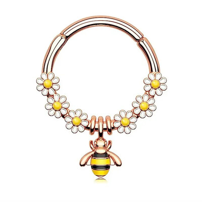 1db Hold Bolygó Septum Hoop Clicker lógó orrgyűrű csillag Helix karika fülbevaló porc ékszer orrgyűrű karika septum piercing