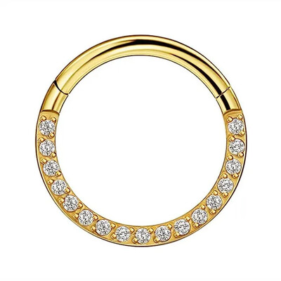 1db Hold Bolygó Septum Hoop Clicker lógó orrgyűrű csillag Helix karika fülbevaló porc ékszer orrgyűrű karika septum piercing