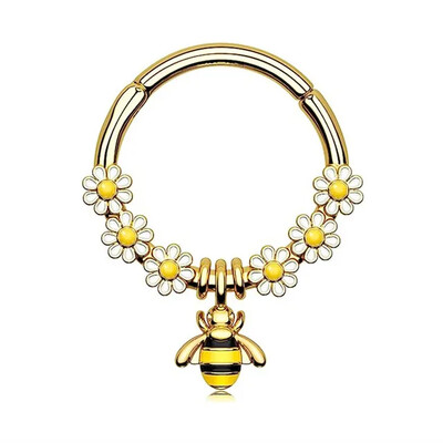 1db Hold Bolygó Septum Hoop Clicker lógó orrgyűrű csillag Helix karika fülbevaló porc ékszer orrgyűrű karika septum piercing