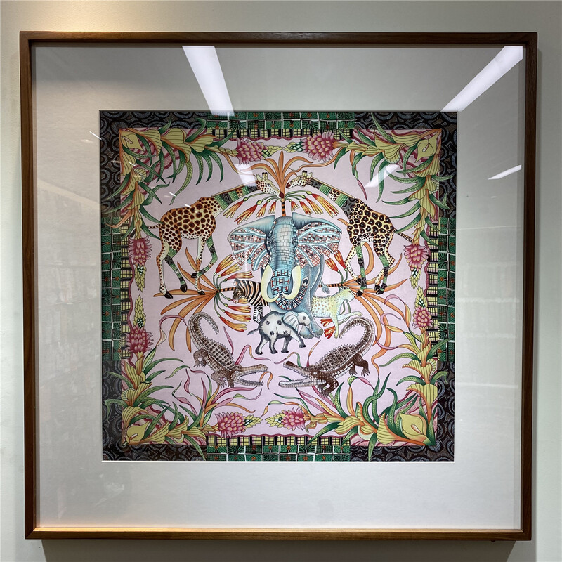 Monet aliejinė tapyba ruoželinis 100 % šilkas skara madinga bandana moteriška skara 53cm kvadratiniai šalikai Hidžabo galvos skara Kaklo skarelė