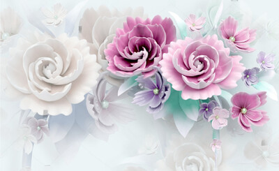 Tapeta prilagođene veličine Grana ruže Mural Europska TV pozadina Zid Dnevni boravak Spavaća soba cvjetni ukras doma fotografije tapeta