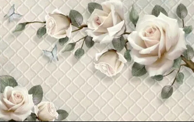 Tapeta prilagođene veličine Grana ruže Mural Europska TV pozadina Zid Dnevni boravak Spavaća soba cvjetni ukras doma fotografije tapeta