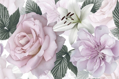 Tapeta prilagođene veličine Grana ruže Mural Europska TV pozadina Zid Dnevni boravak Spavaća soba cvjetni ukras doma fotografije tapeta