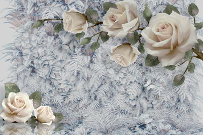 Tapeta prilagođene veličine Grana ruže Mural Europska TV pozadina Zid Dnevni boravak Spavaća soba cvjetni ukras doma fotografije tapeta