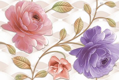 Tapeta prilagođene veličine Grana ruže Mural Europska TV pozadina Zid Dnevni boravak Spavaća soba cvjetni ukras doma fotografije tapeta