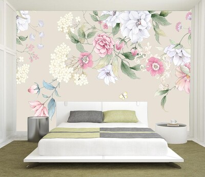 Tapeta prilagođene veličine Grana ruže Mural Europska TV pozadina Zid Dnevni boravak Spavaća soba cvjetni ukras doma fotografije tapeta