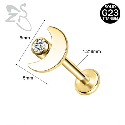 ZS 1PC 16G Zlatna lubanja u obliku pčelinjeg šišmiša Labret prsten za usne od nehrđajućeg čelika za usne za usne za ušne resice za ušnu resicu naušnice za hrskavicu Nakit za tijelo
