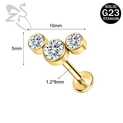 ZS 1PC 16G Zlatna lubanja u obliku pčelinjeg šišmiša Labret prsten za usne od nehrđajućeg čelika za usne za usne za ušne resice za ušnu resicu naušnice za hrskavicu Nakit za tijelo