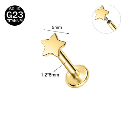 ZS 1PC 16G Zlatna lubanja u obliku pčelinjeg šišmiša Labret prsten za usne od nehrđajućeg čelika za usne za usne za ušne resice za ušnu resicu naušnice za hrskavicu Nakit za tijelo