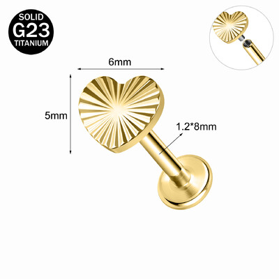 ZS 1PC 16G Zlatna lubanja u obliku pčelinjeg šišmiša Labret prsten za usne od nehrđajućeg čelika za usne za usne za ušne resice za ušnu resicu naušnice za hrskavicu Nakit za tijelo