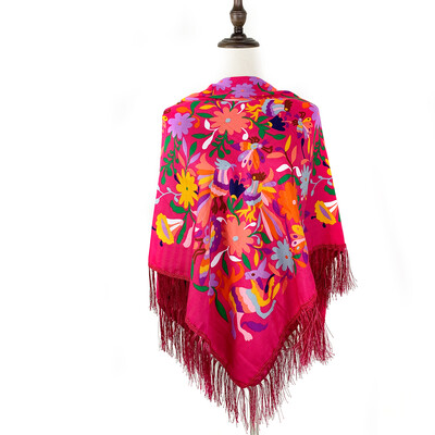 135*135cm femei în stil rusesc cu imprimeu floral pătrat eșarfă șal Spania eșarfe cu franjuri Hijab cap împachetări șaluri etnice Bandana