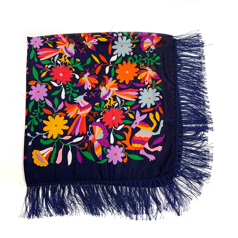 135*135cm femei în stil rusesc cu imprimeu floral pătrat eșarfă șal Spania eșarfe cu franjuri Hijab cap împachetări șaluri etnice Bandana
