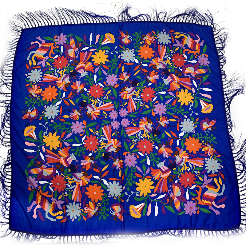 135*135cm femei în stil rusesc cu imprimeu floral pătrat eșarfă șal Spania eșarfe cu franjuri Hijab cap împachetări șaluri etnice Bandana