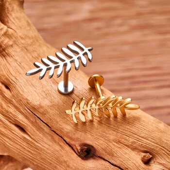 G23 Titanium Piercing Scorpion Shark Shape Butterfly 16G Labret Nose Ear Stud Tragus Helix Cartilage Earrings Γυναικεία κοσμήματα σώματος