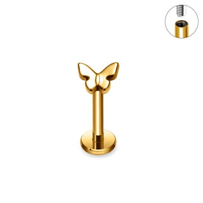 G23 titán piercing skorpió cápa pillangó alakú 16 g labret orr fülcsavar Tragus Helix porc fülbevaló női test ékszer