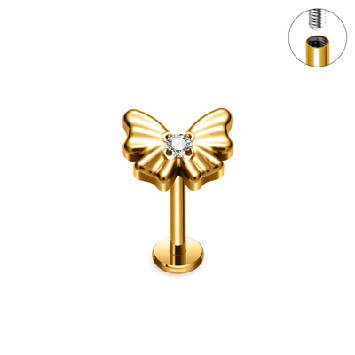 G23 titán piercing skorpió cápa pillangó alakú 16 g labret orr fülcsavar Tragus Helix porc fülbevaló női test ékszer